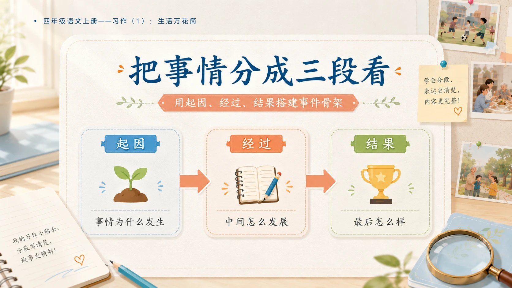 小学六年制统编教材系列课件——四年级语文上册：习作：生活万花筒（1） - 预览图8
