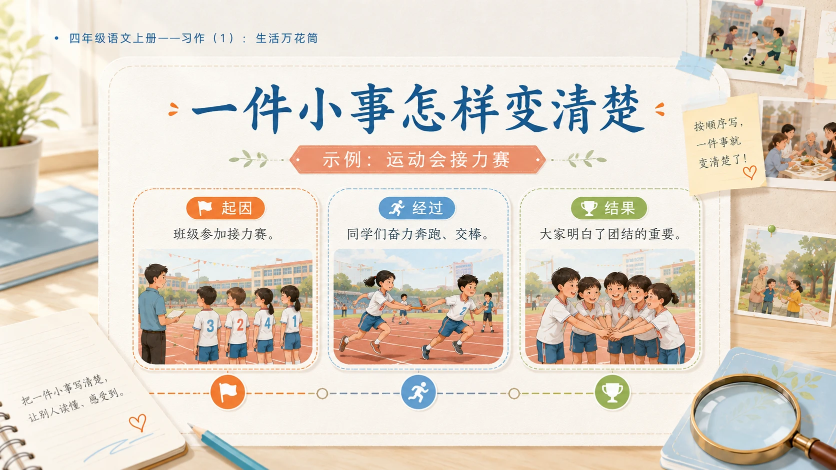 小学六年制统编教材系列课件——四年级语文上册：习作：生活万花筒（1） - 预览图9