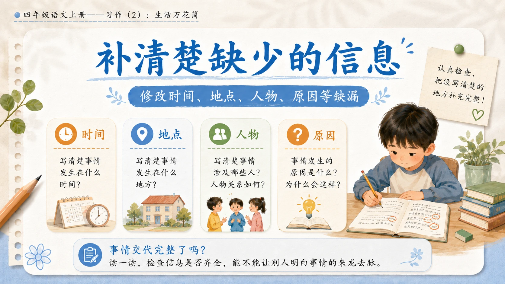 小学六年制统编教材系列课件——四年级语文上册：习作：生活万花筒（2） - 预览图12