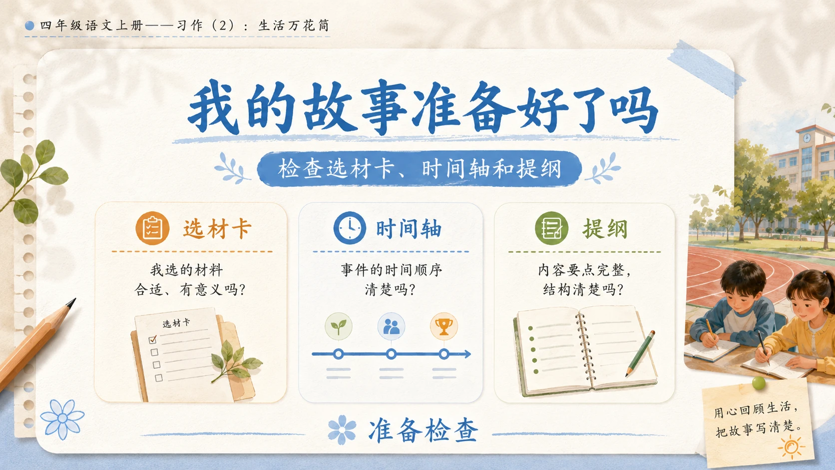 小学六年制统编教材系列课件——四年级语文上册：习作：生活万花筒（2） - 预览图2