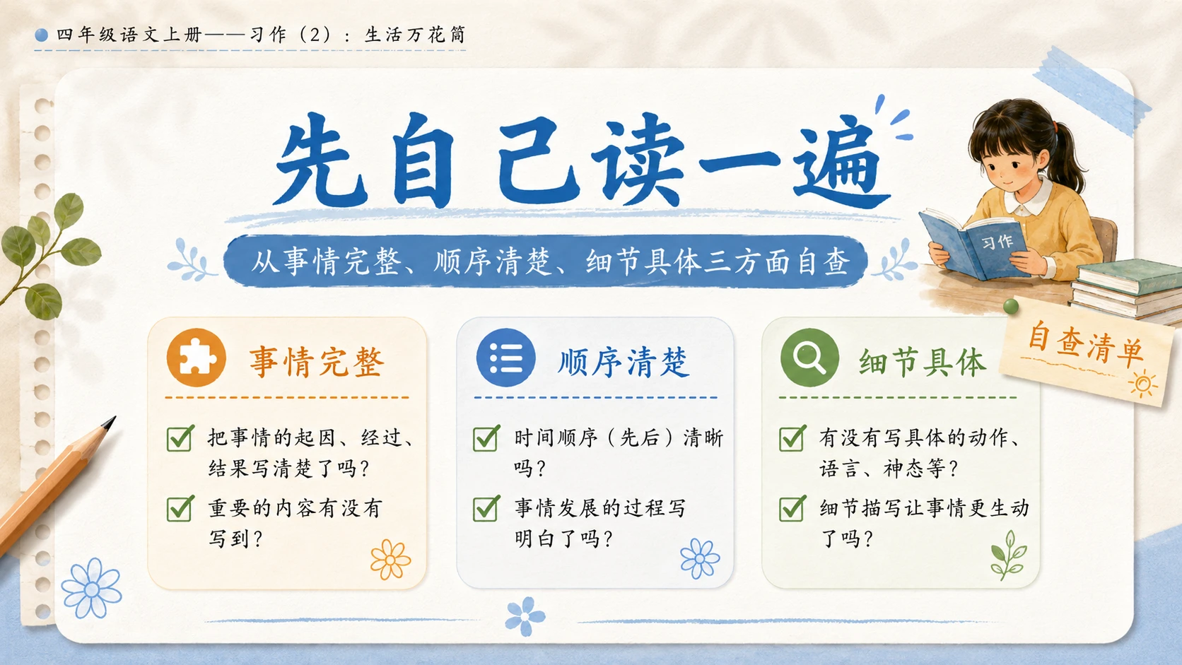 小学六年制统编教材系列课件——四年级语文上册：习作：生活万花筒（2） - 预览图10
