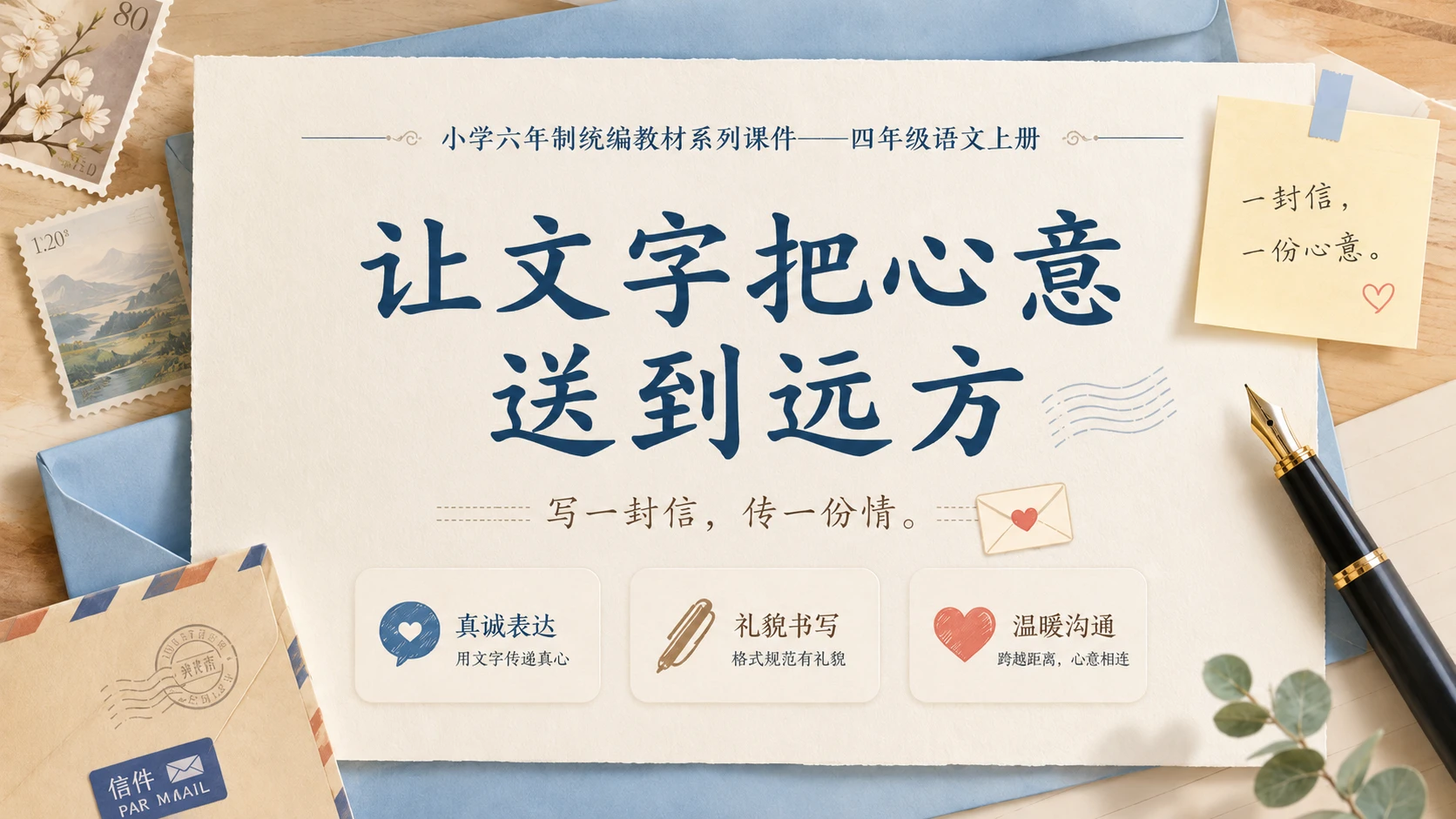 小学六年制统编教材系列课件——四年级语文上册：习作：写信（1） - 预览图18