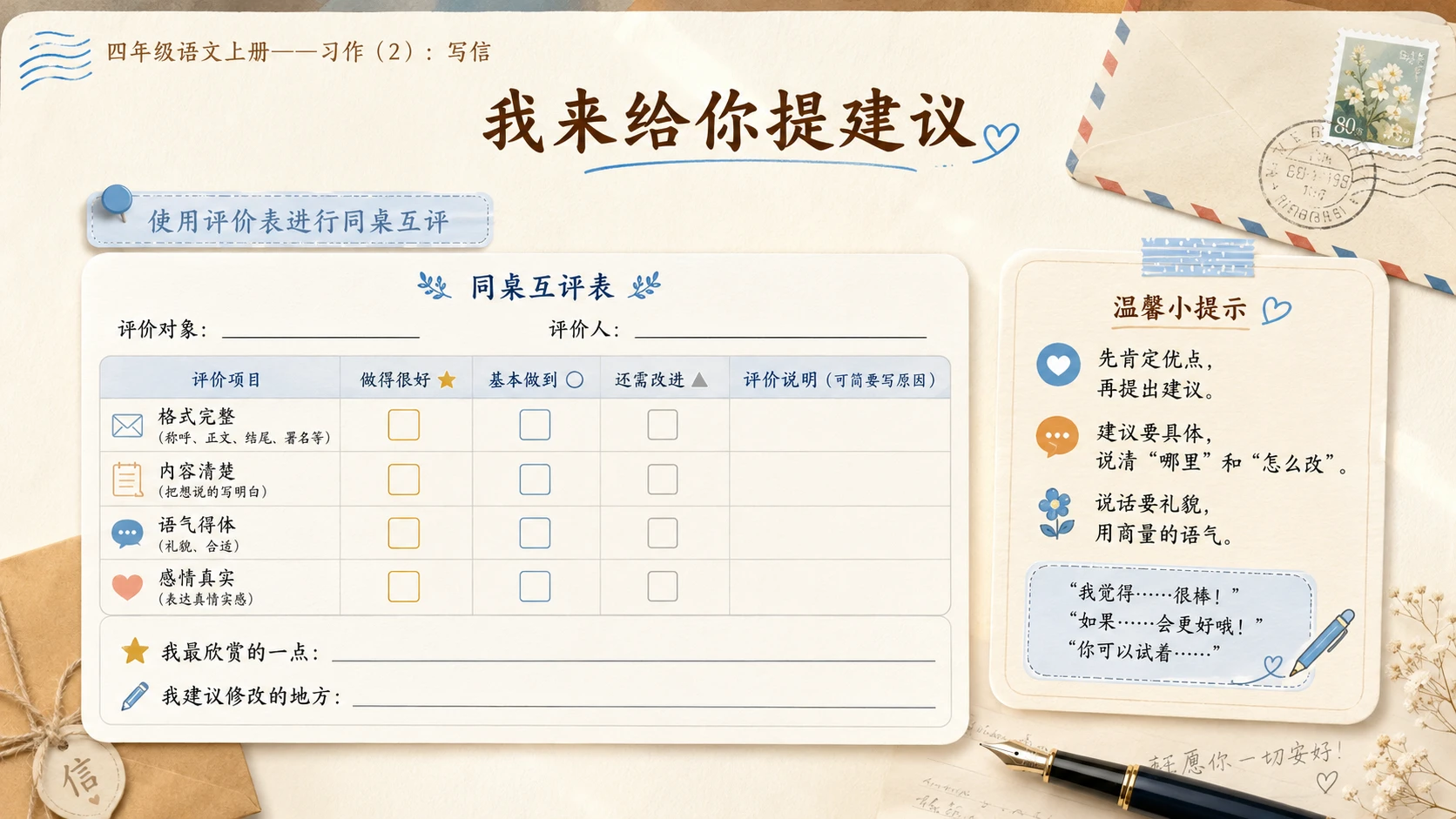 小学六年制统编教材系列课件——四年级语文上册：习作：写信（2） - 预览图11