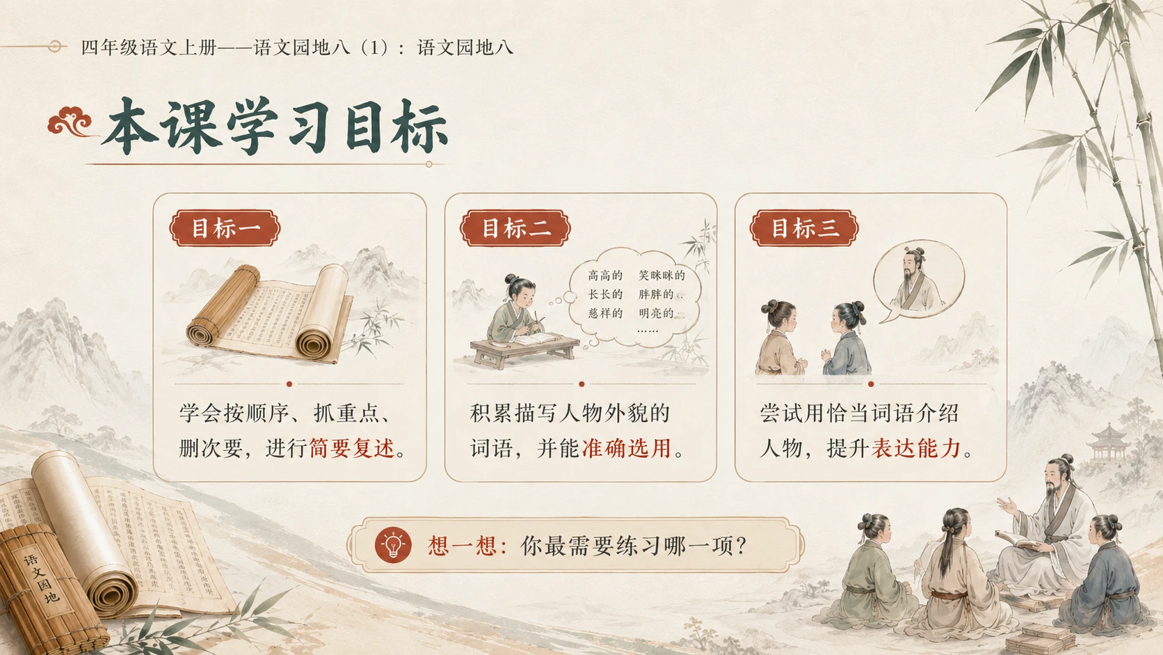 小学六年制统编教材系列课件——四年级语文上册：语文园地八（1） - 预览图2