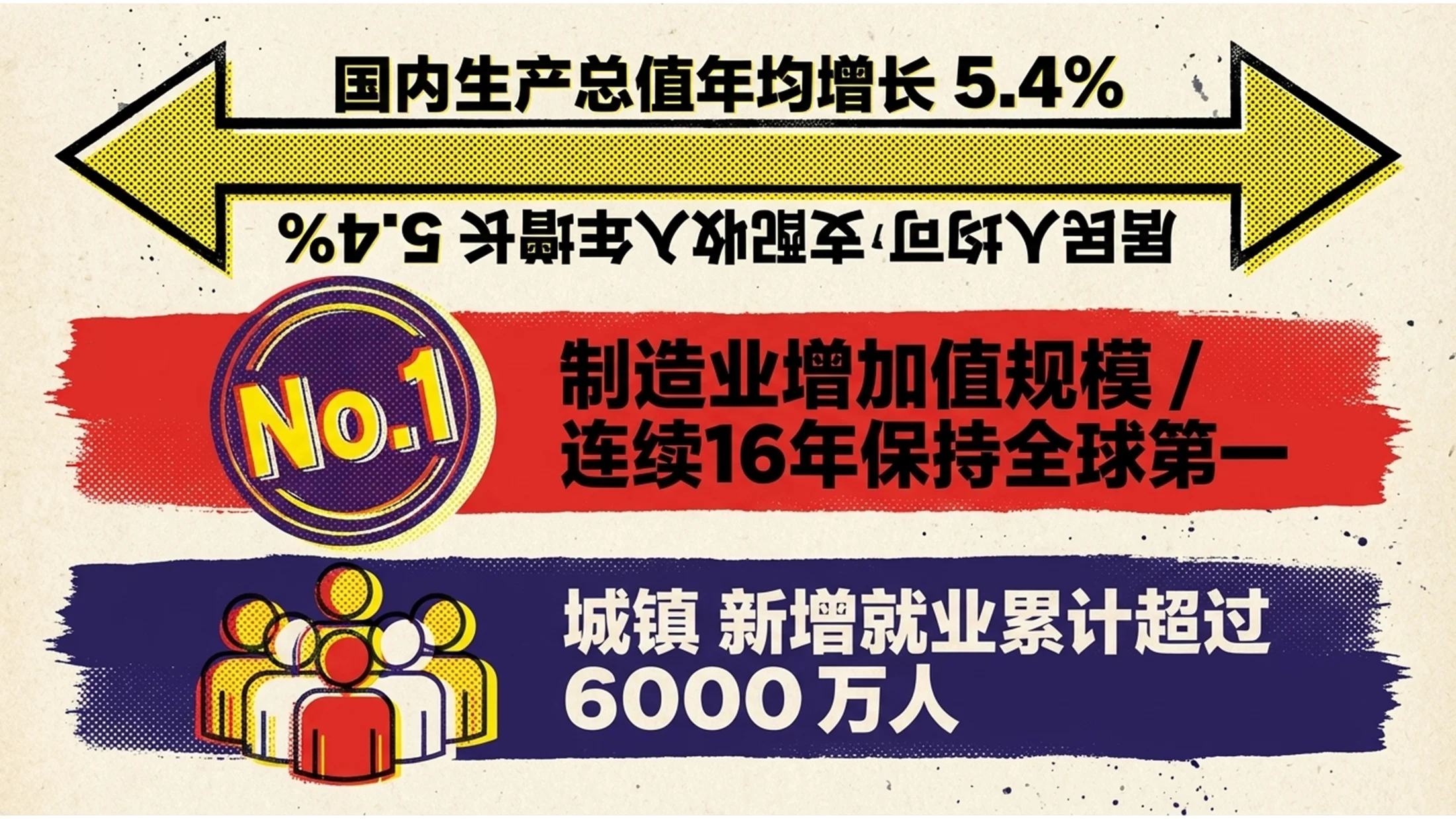 四色丝网印刷风格政府工作报告PPT - 预览图3