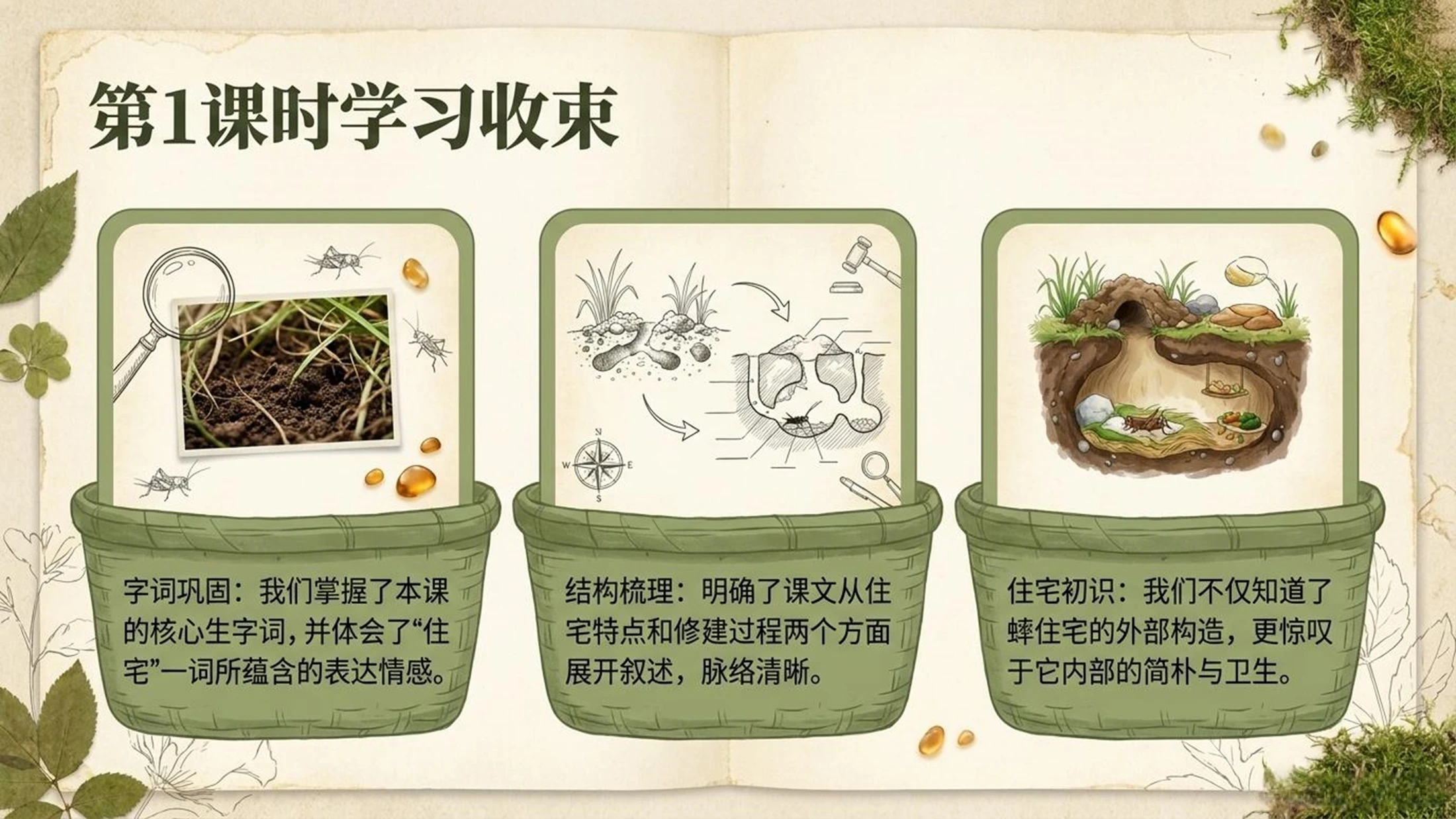 小学六年制统编教材系列课件——四年级语文上册第11课（1）：蟋蟀的住宅 - 预览图14