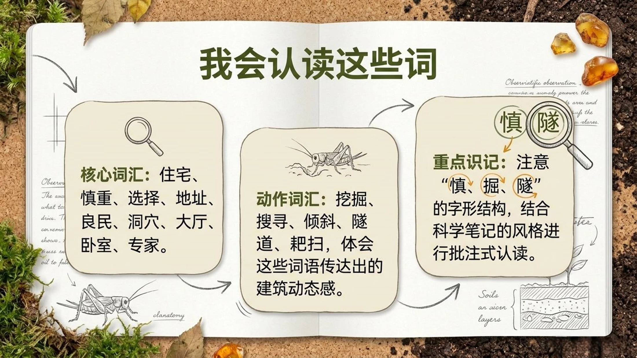 小学六年制统编教材系列课件——四年级语文上册第11课（1）：蟋蟀的住宅 - 预览图4