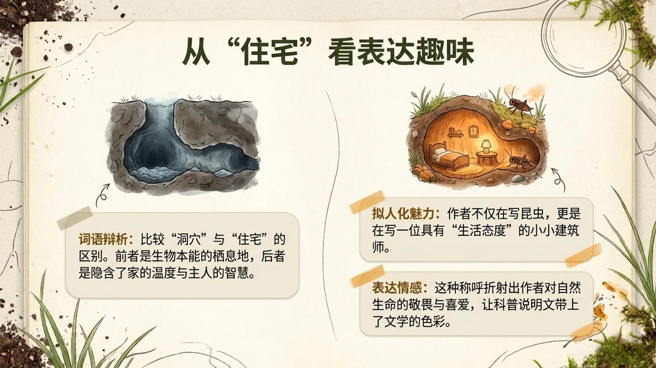 小学六年制统编教材系列课件——四年级语文上册第11课（1）：蟋蟀的住宅 - 预览图7