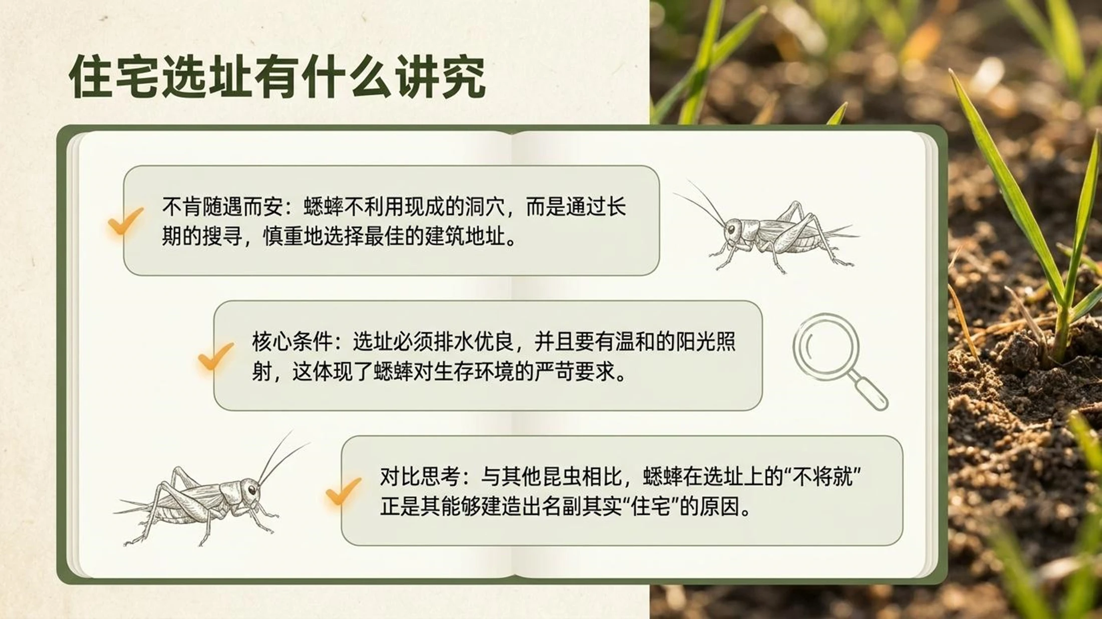 小学六年制统编教材系列课件——四年级语文上册第11课（1）：蟋蟀的住宅 - 预览图8