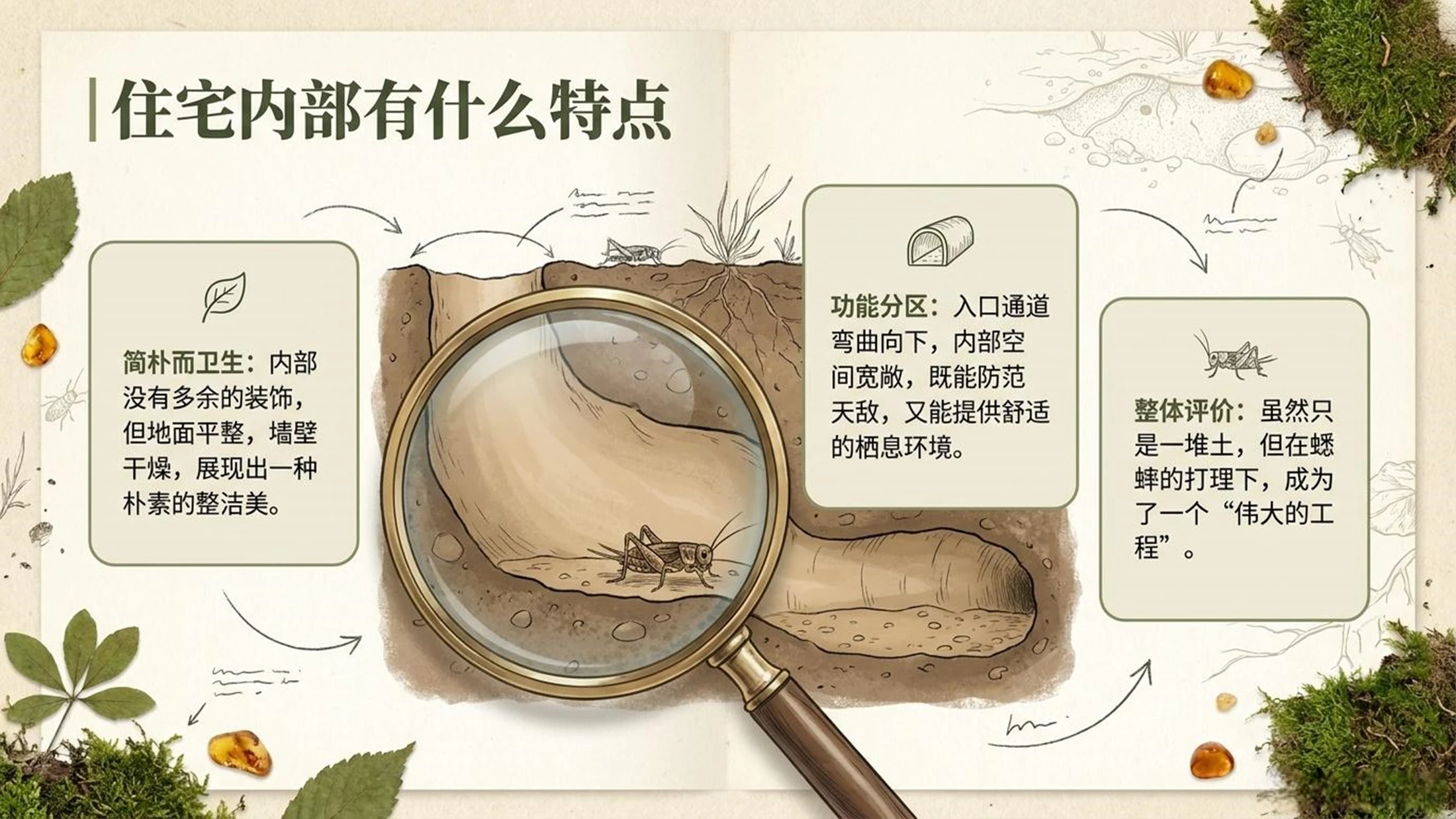 小学六年制统编教材系列课件——四年级语文上册第11课（1）：蟋蟀的住宅 - 预览图10