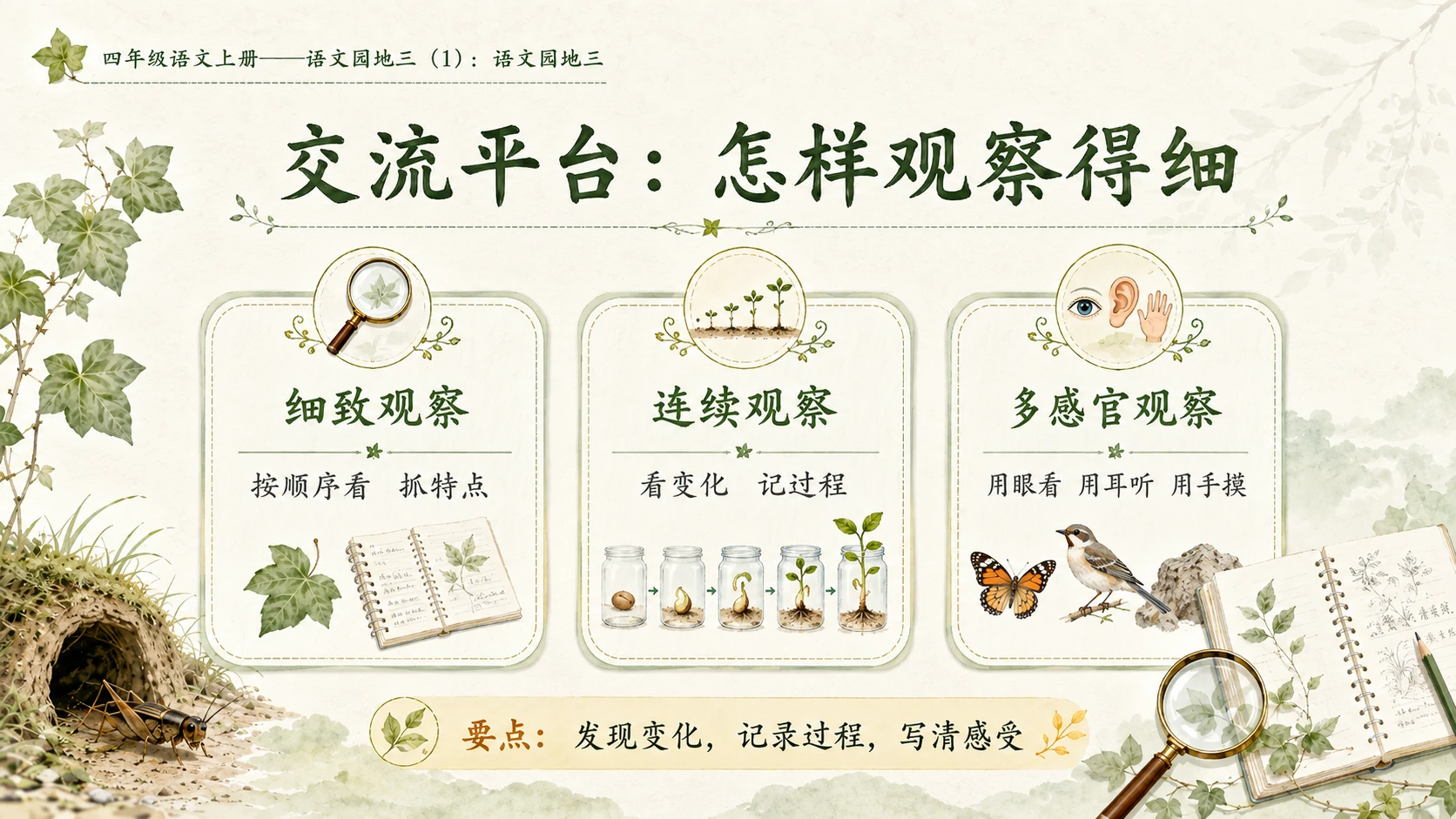 小学六年制统编教材系列课件——四年级语文上册：语文园地三（1） - 预览图4