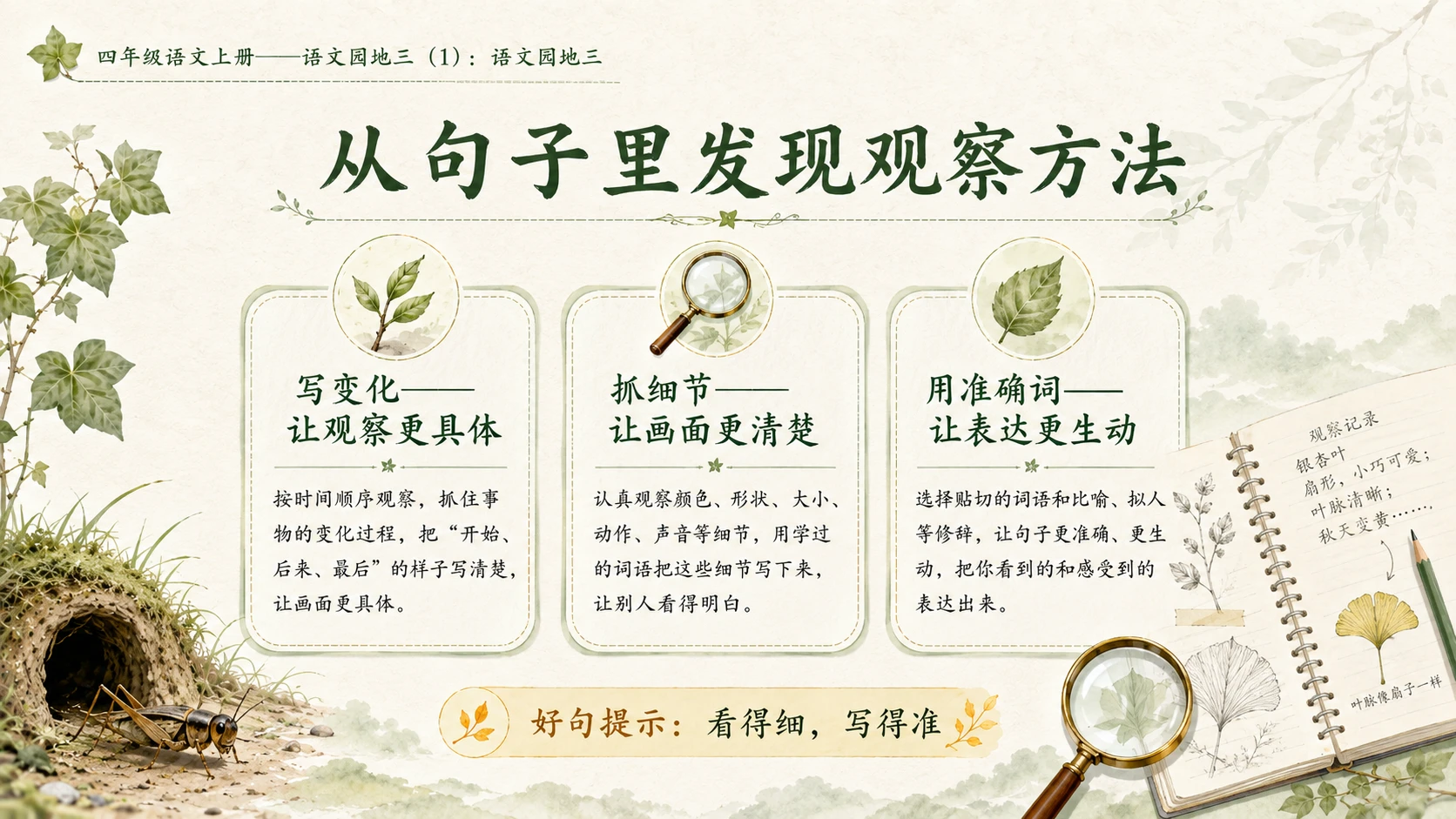 小学六年制统编教材系列课件——四年级语文上册：语文园地三（1） - 预览图5