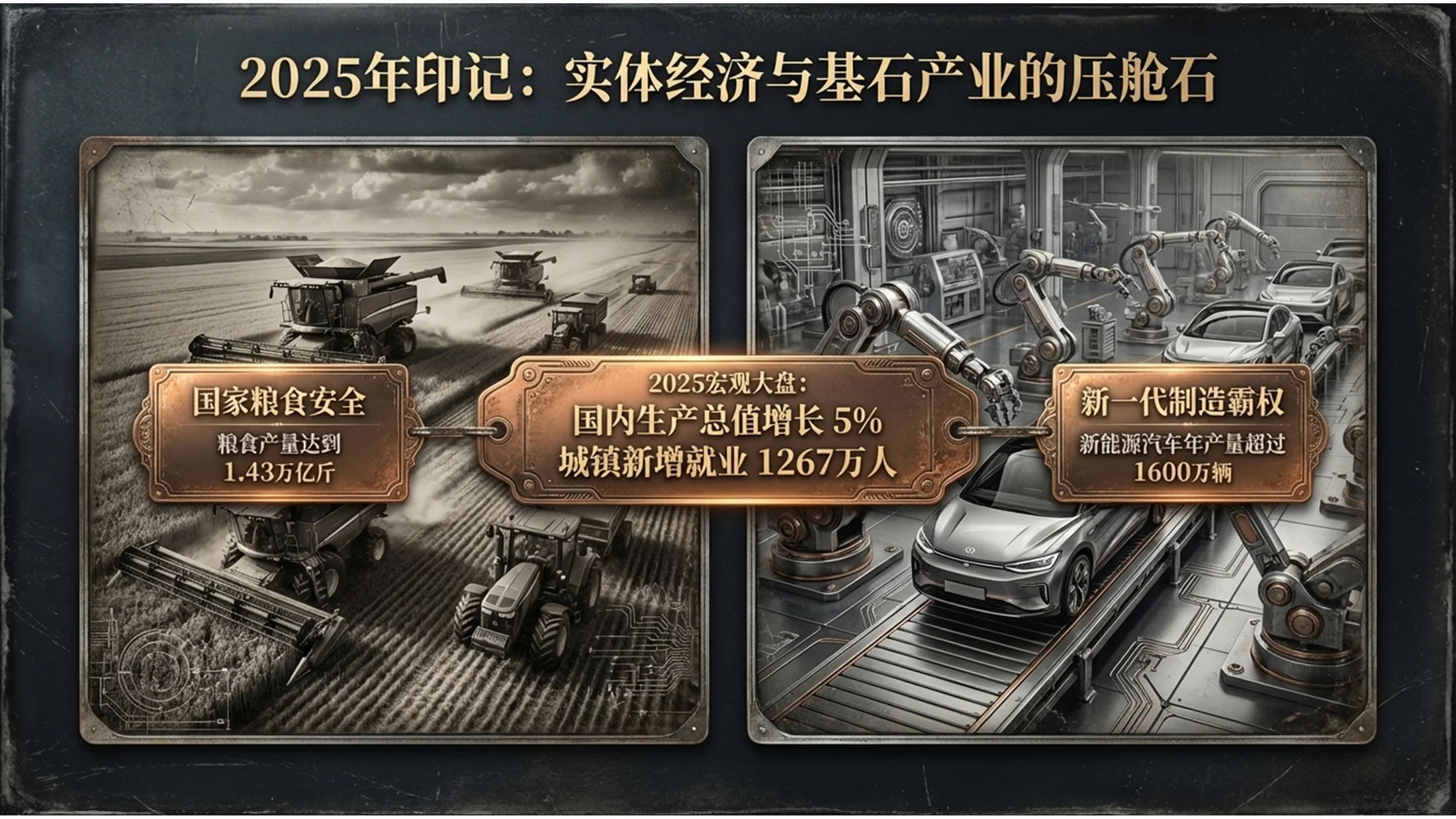 锡版摄影风格金属政府工作报告PPT - 预览图2