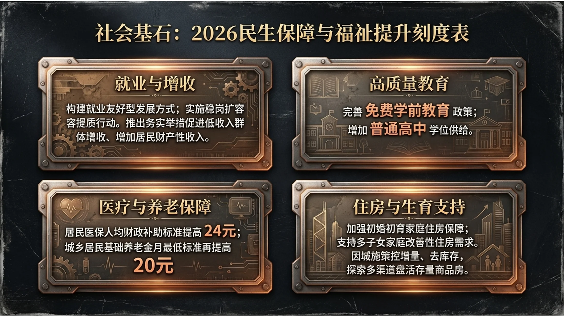 锡版摄影风格金属政府工作报告PPT - 预览图9