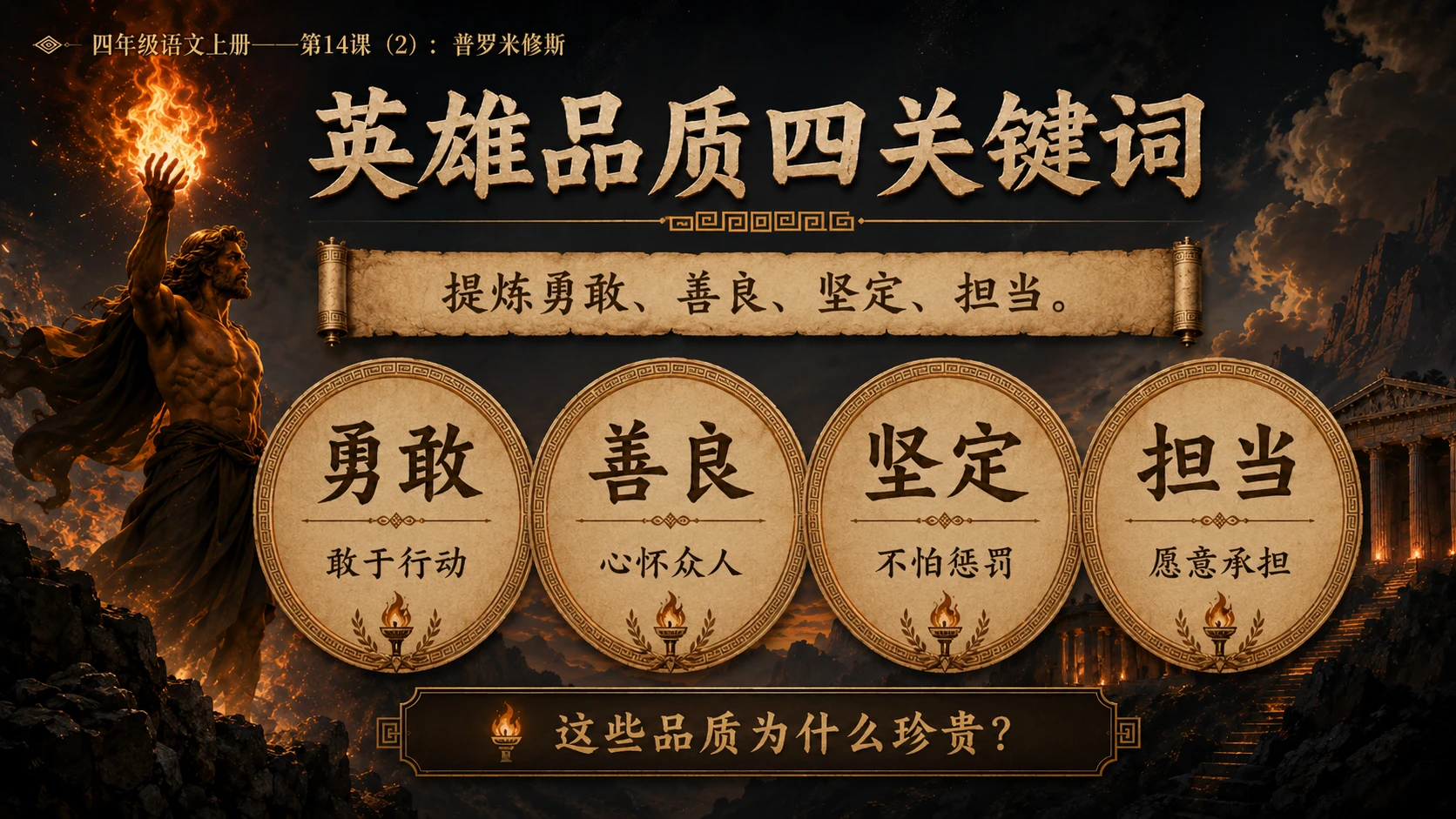 小学六年制统编教材系列课件——四年级语文上册第14课（2）：普罗米修斯 - 预览图18