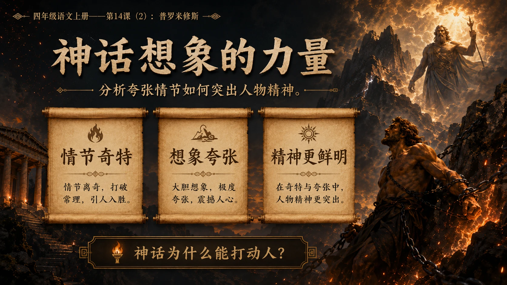 小学六年制统编教材系列课件——四年级语文上册第14课（2）：普罗米修斯 - 预览图9