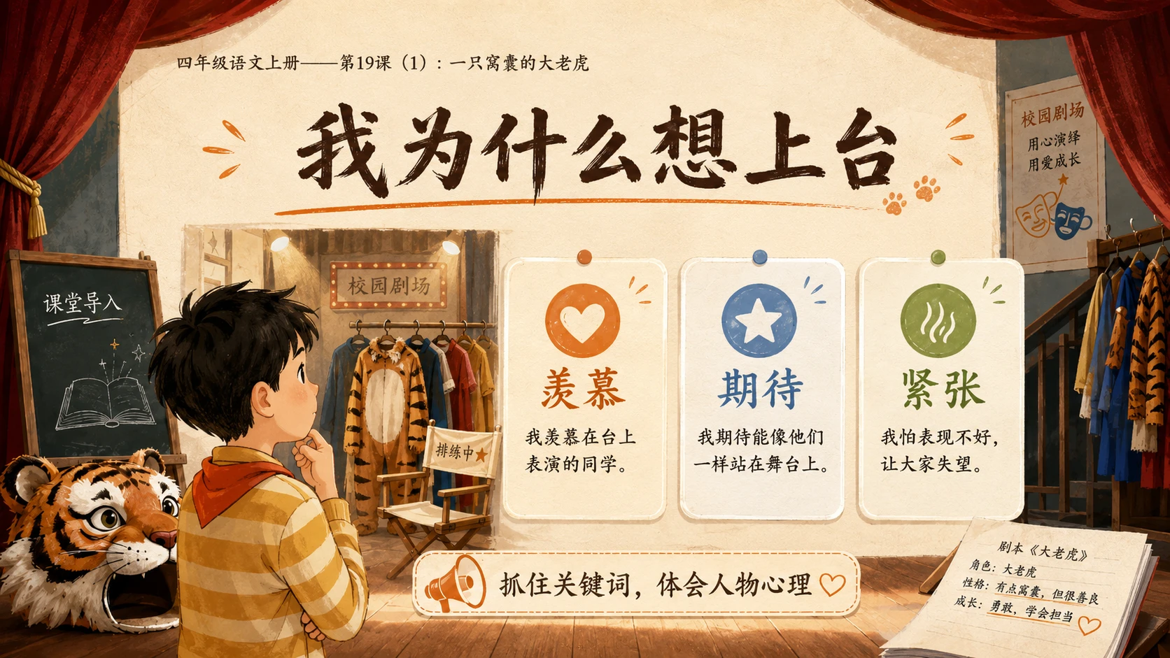 小学六年制统编教材系列课件——四年级语文上册第19课（1）：一只窝囊的大老虎 - 预览图7