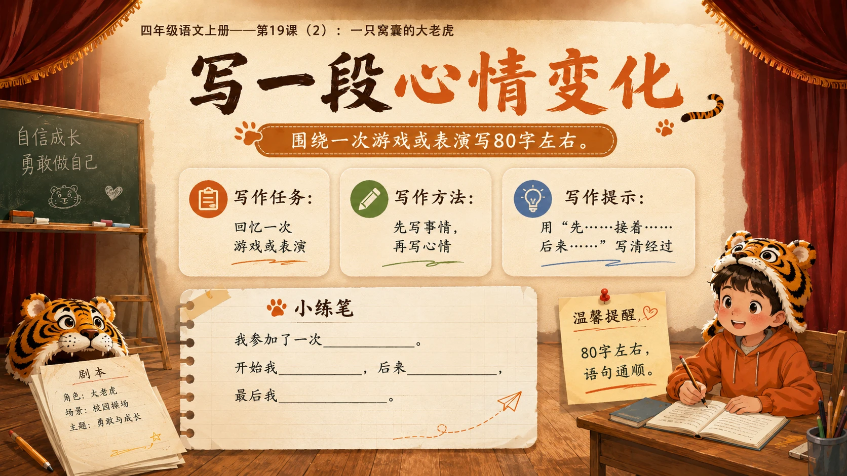 小学六年制统编教材系列课件——四年级语文上册第19课（2）：一只窝囊的大老虎 - 预览图12