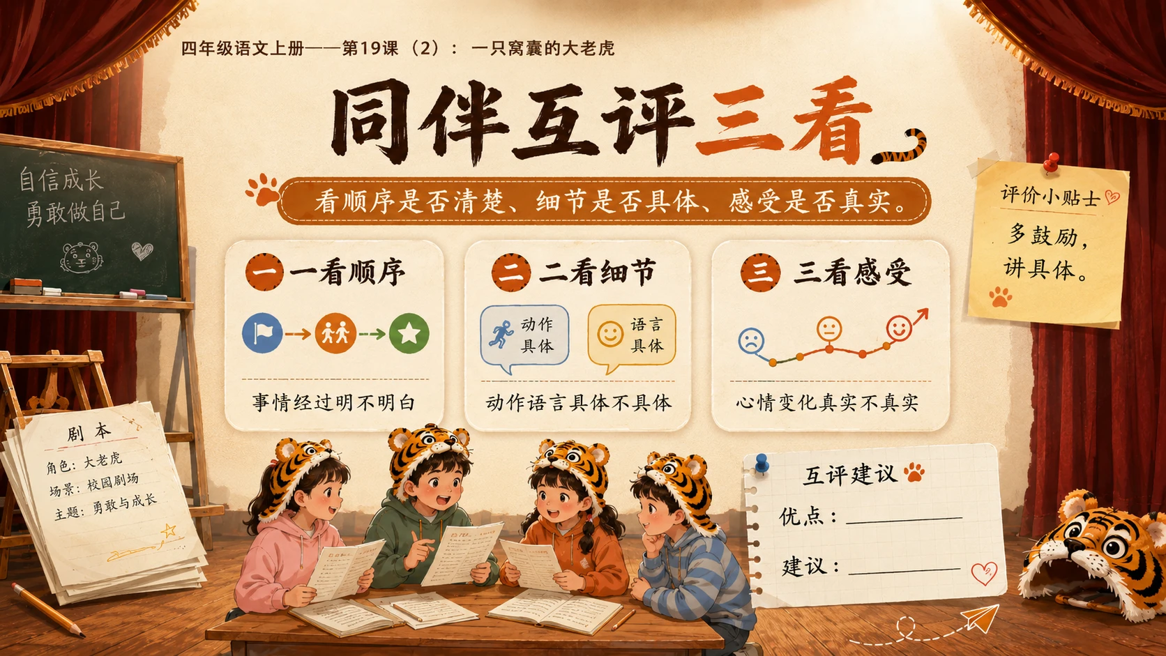 小学六年制统编教材系列课件——四年级语文上册第19课（2）：一只窝囊的大老虎 - 预览图13