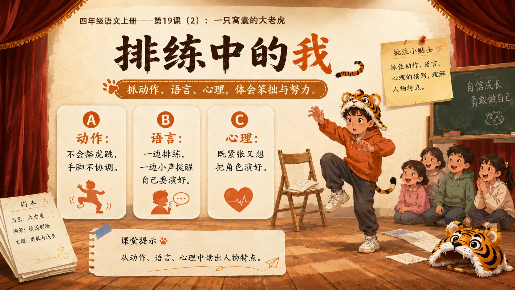 小学六年制统编教材系列课件——四年级语文上册第19课（2）：一只窝囊的大老虎 - 预览图4