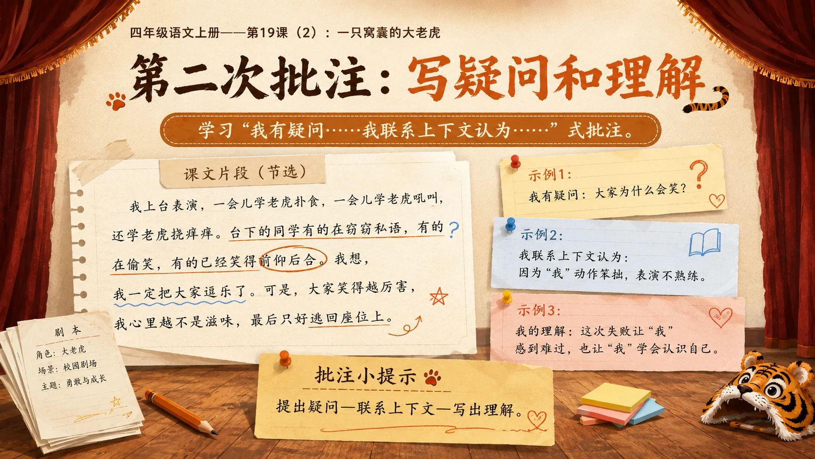 小学六年制统编教材系列课件——四年级语文上册第19课（2）：一只窝囊的大老虎 - 预览图8