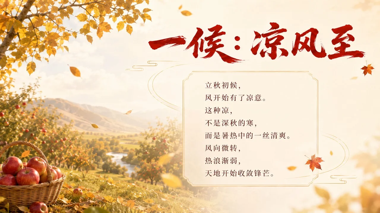 《立秋：一叶知秋，万物向收》二十四节气传统文化科普PPT课件 - 预览图11