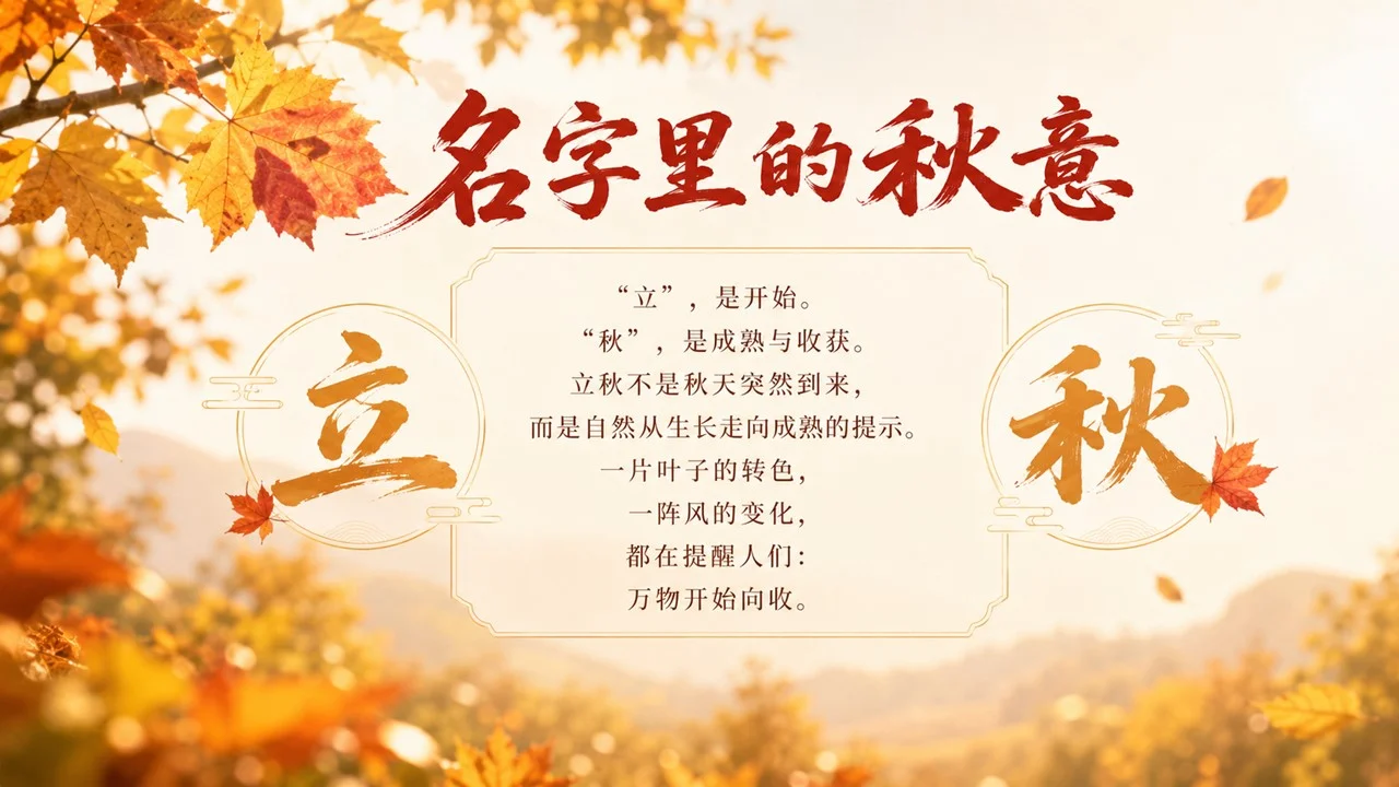 《立秋：一叶知秋，万物向收》二十四节气传统文化科普PPT课件 - 预览图4