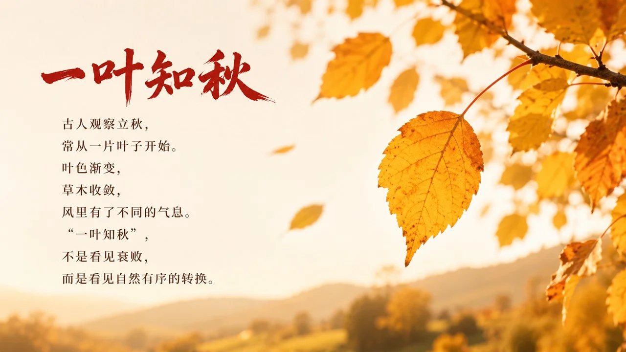 《立秋：一叶知秋，万物向收》二十四节气传统文化科普PPT课件 - 预览图9