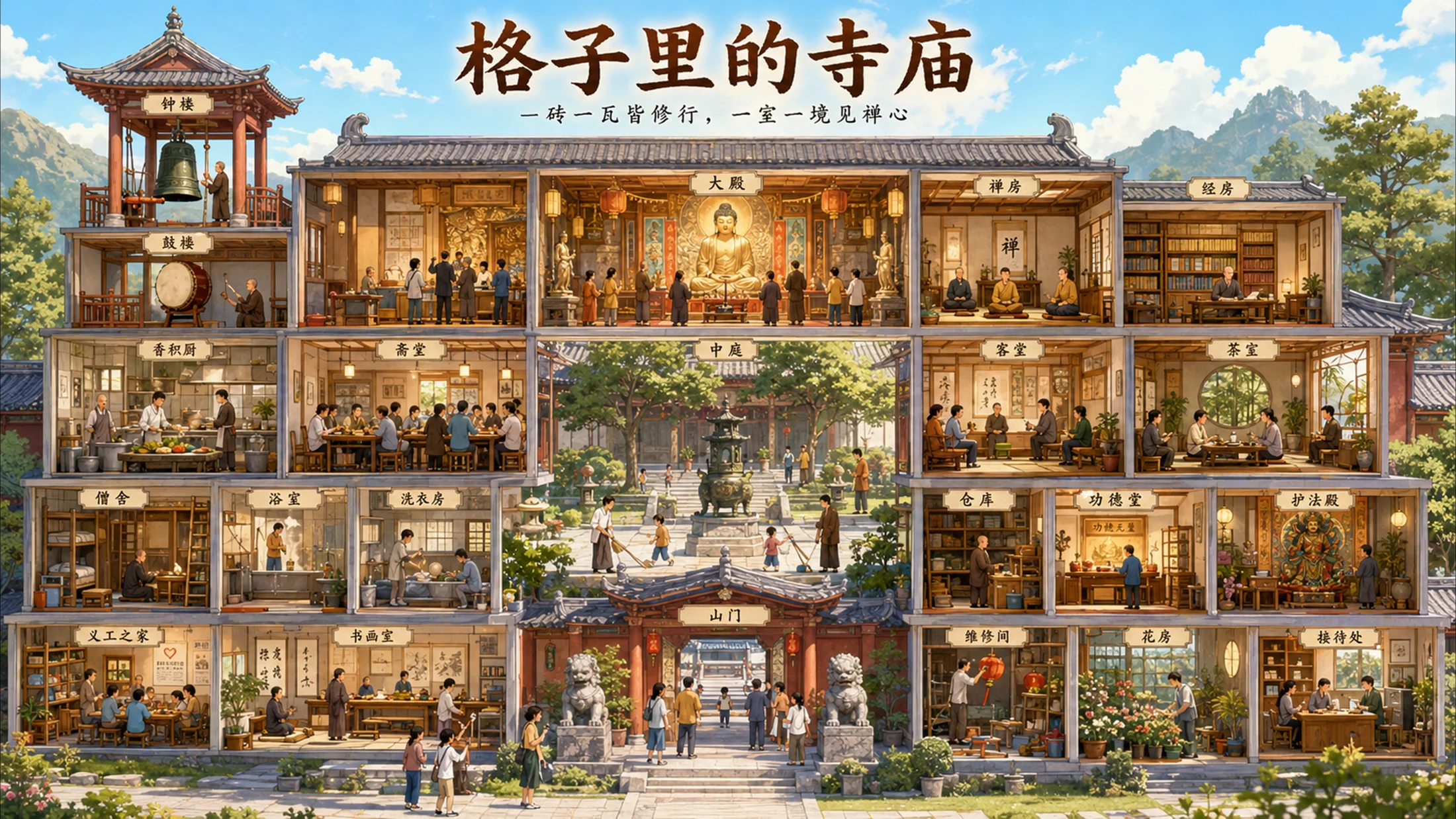 格子里的秘密PPT-一组创意AI出图 - 预览图8