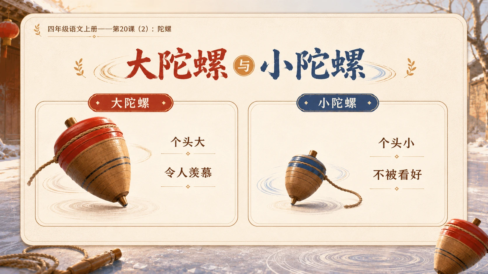 小学六年制统编教材系列课件——四年级语文上册第20课（2）：陀螺 - 预览图5