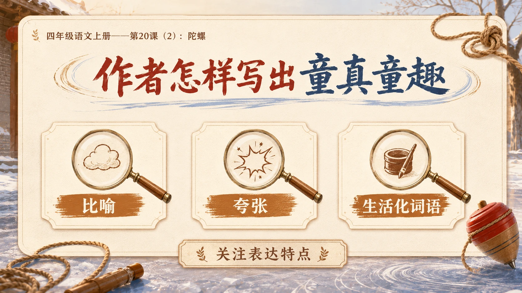 小学六年制统编教材系列课件——四年级语文上册第20课（2）：陀螺 - 预览图9