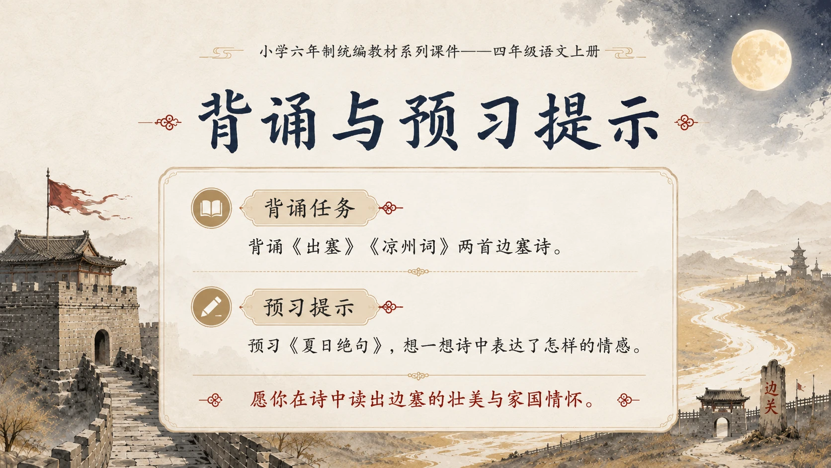 小学六年制统编教材系列课件——四年级语文上册第21课（1）：古诗三首 - 预览图18