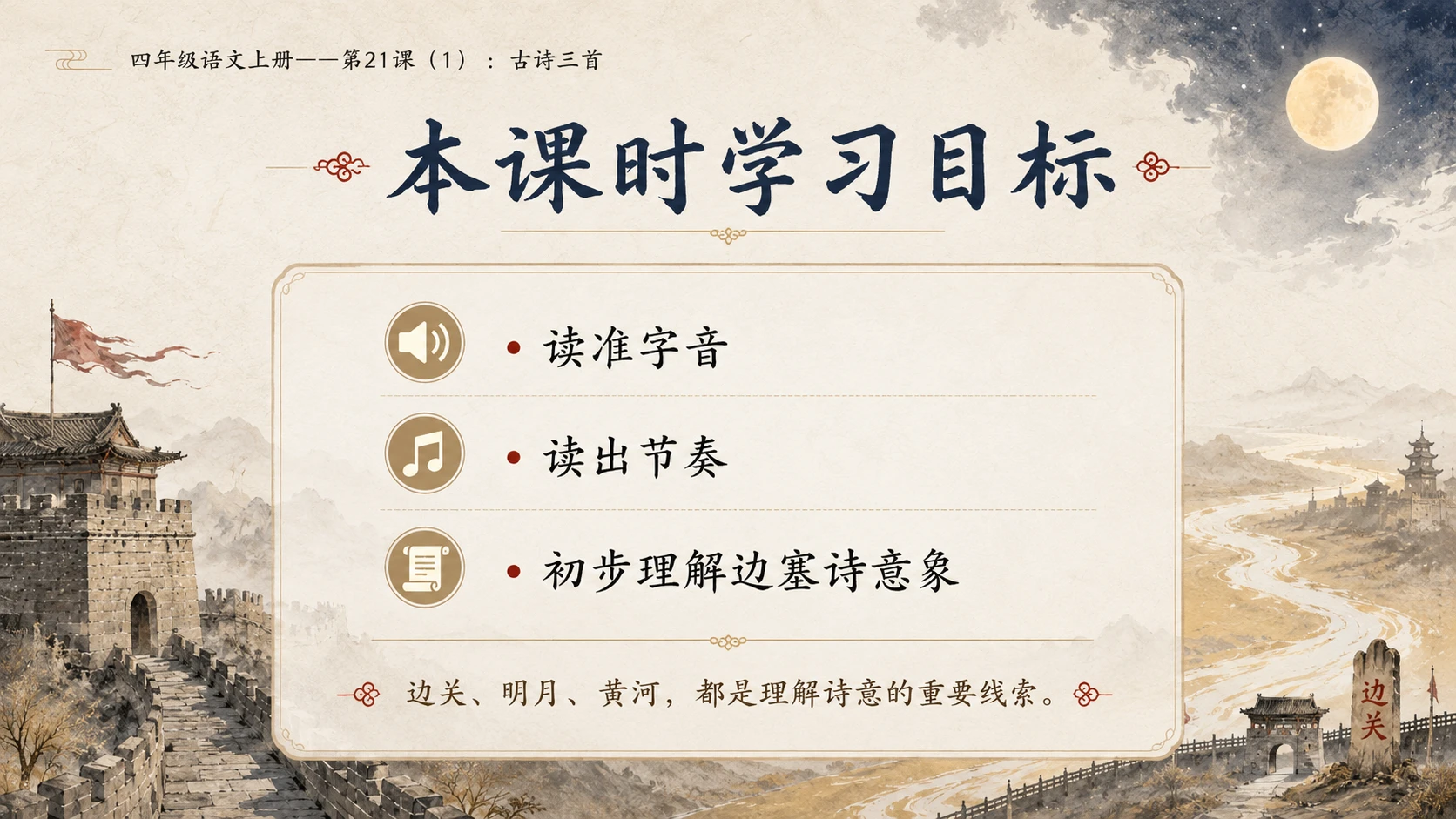 小学六年制统编教材系列课件——四年级语文上册第21课（1）：古诗三首 - 预览图2