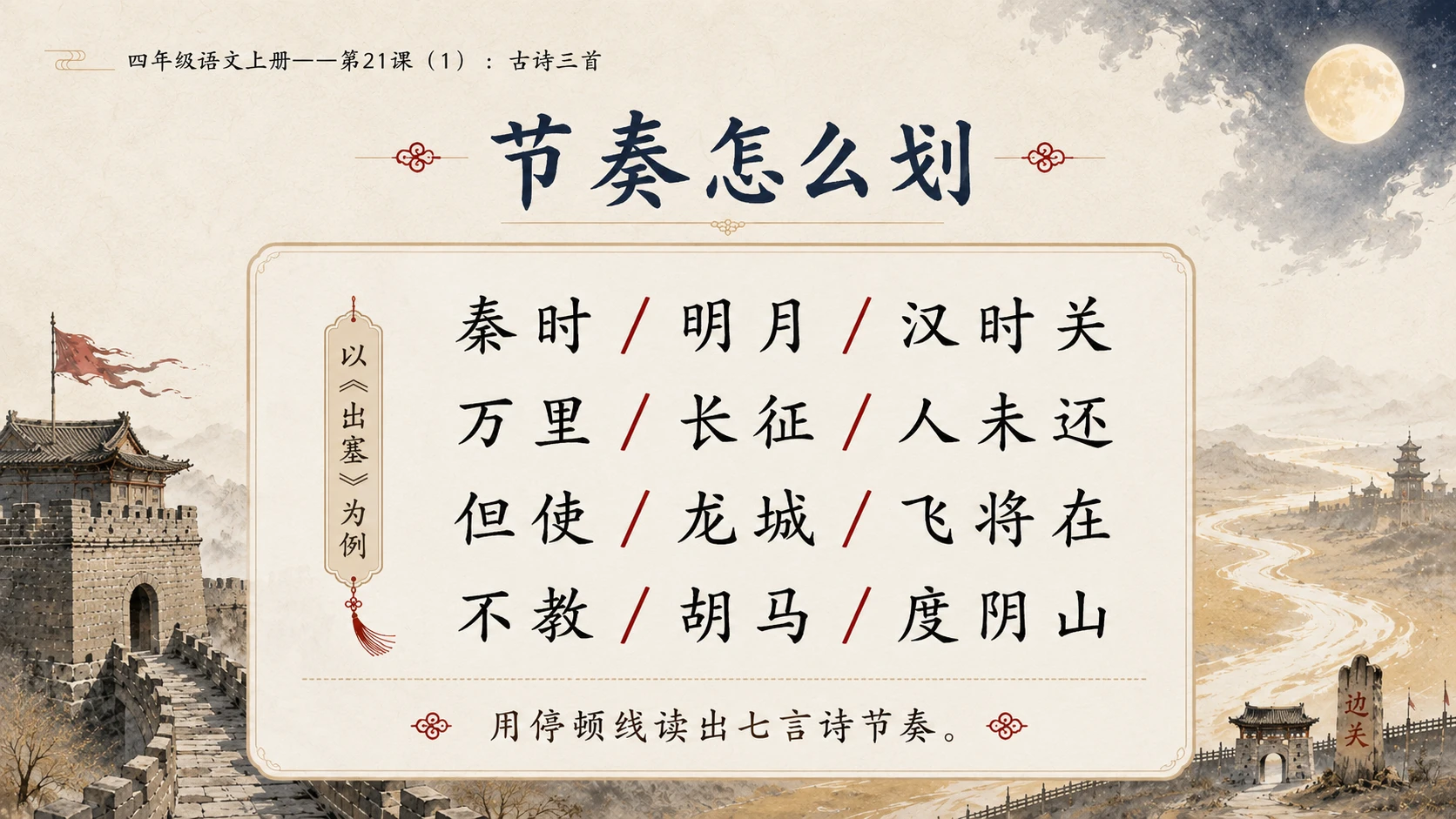 小学六年制统编教材系列课件——四年级语文上册第21课（1）：古诗三首 - 预览图6