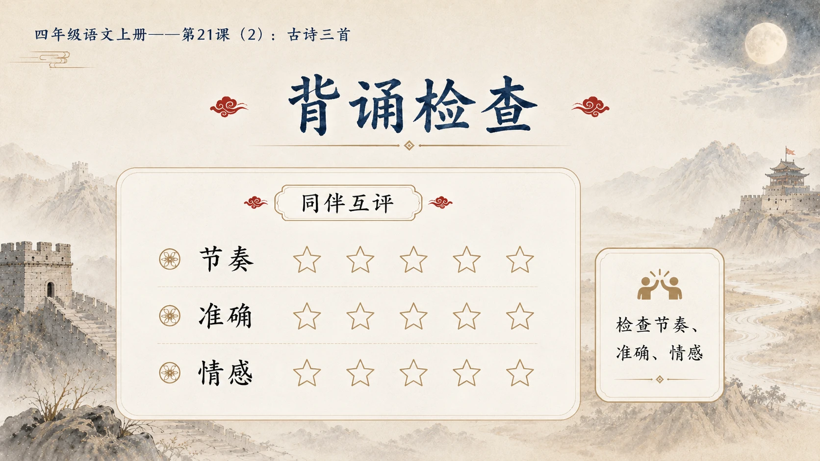 小学六年制统编教材系列课件——四年级语文上册第21课（2）：古诗三首 - 预览图3