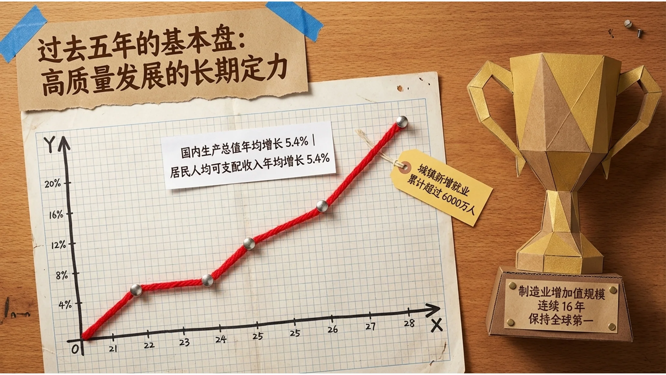 纸箱剪贴画定格动画风格政府工作报告PPT - 预览图2