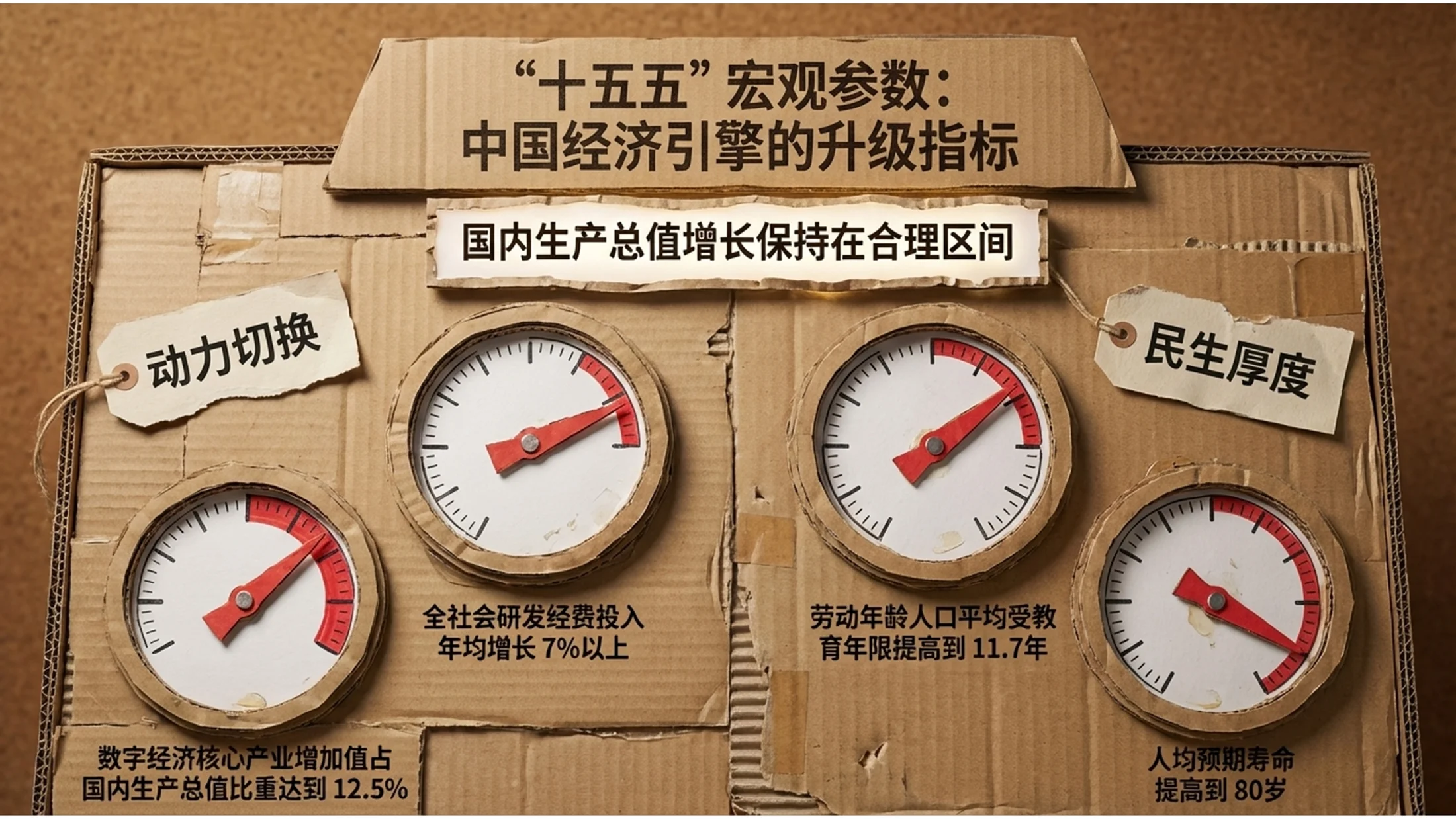 纸箱剪贴画定格动画风格政府工作报告PPT - 预览图3