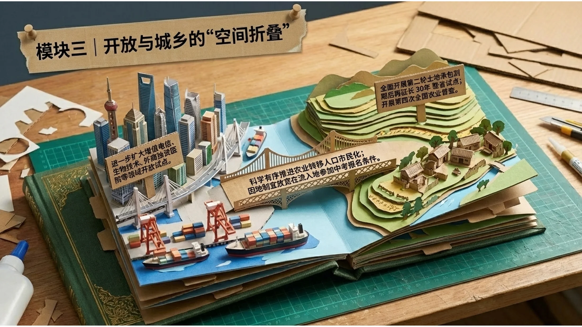 纸箱剪贴画定格动画风格政府工作报告PPT - 预览图9