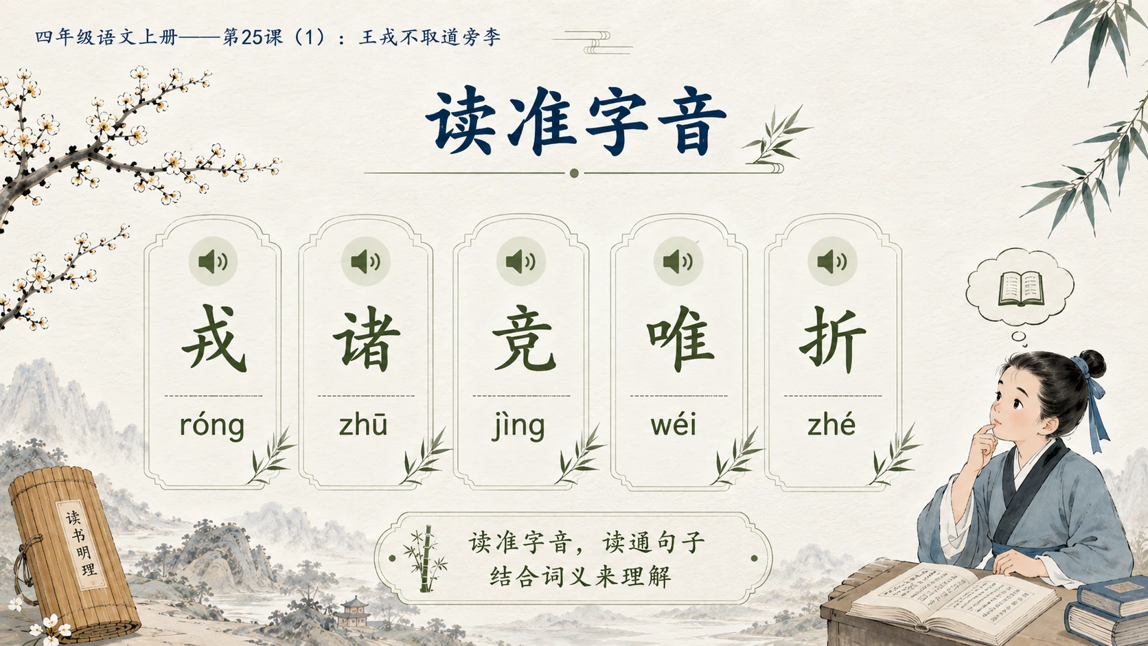 小学六年制统编教材系列课件——四年级语文上册第25课（1）：王戎不取道旁李 - 预览图5