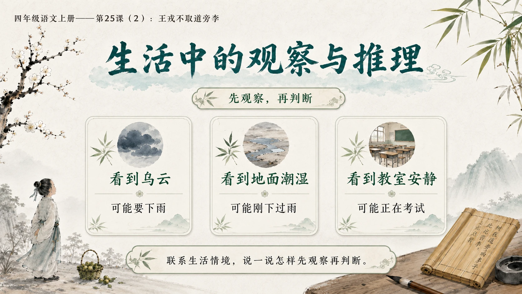 小学六年制统编教材系列课件——四年级语文上册第25课（2）：王戎不取道旁李 - 预览图10
