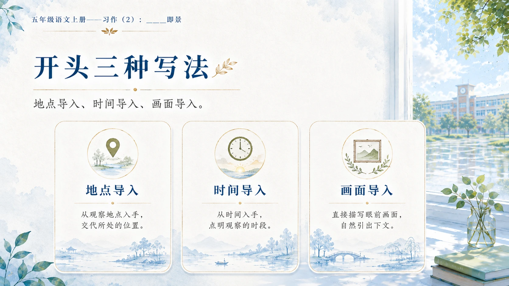 小学六年制统编教材系列课件——五年级语文上册：_____即景（2） - 预览图5