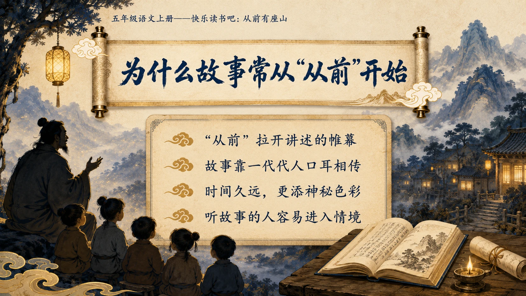 小学六年制统编教材系列课件——五年级语文上册：从前有座山 - 预览图4