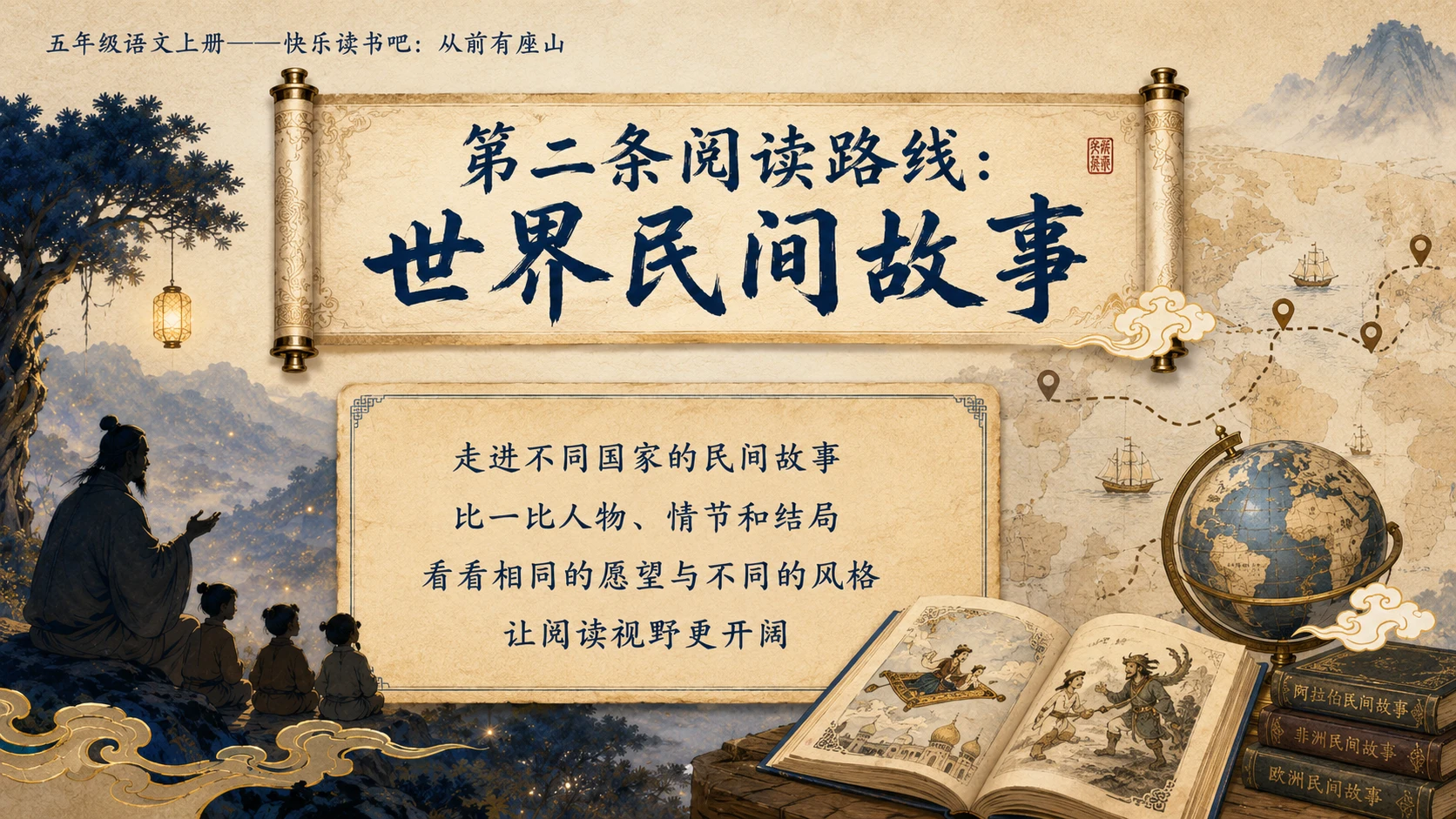 小学六年制统编教材系列课件——五年级语文上册：从前有座山 - 预览图6