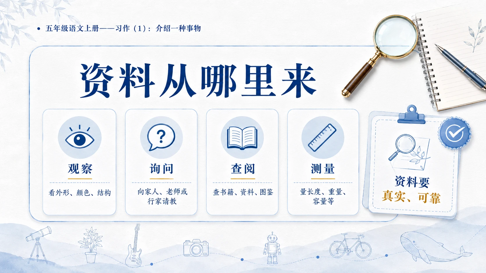 小学六年制统编教材系列课件——五年级语文上册：介绍一种事物（1） - 预览图7