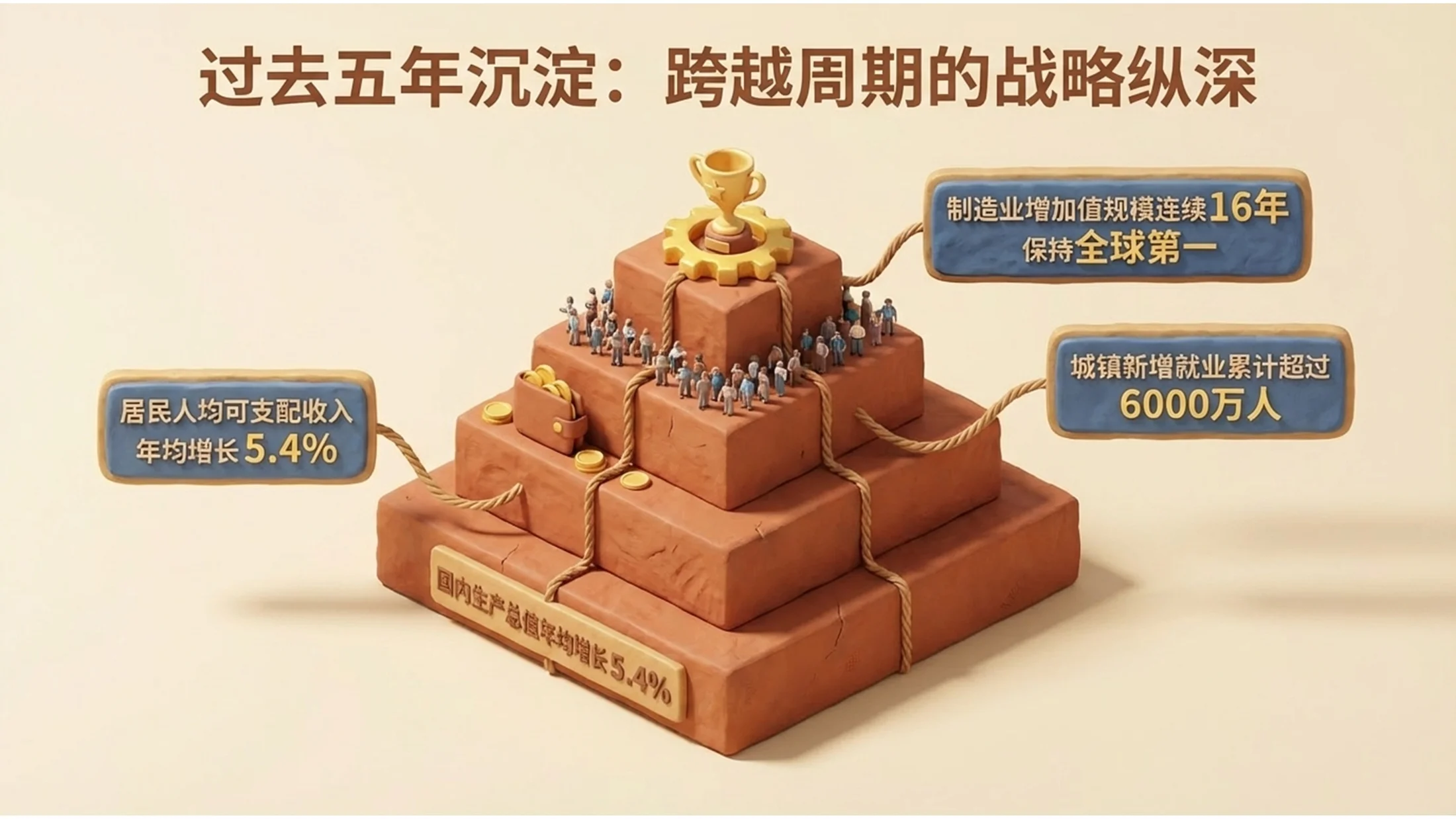 3D黏土动画风格政府工作报告PPT - 预览图2