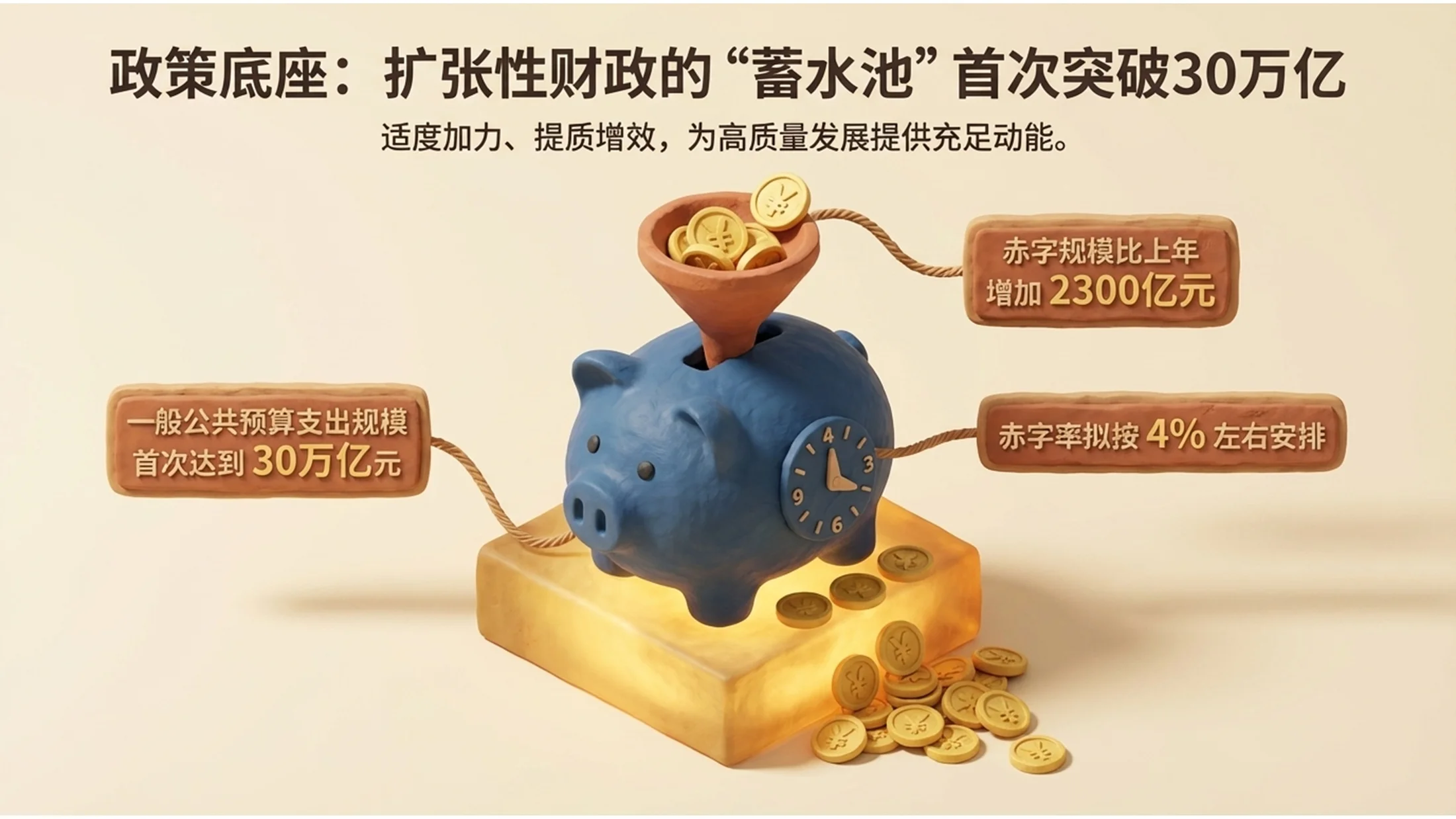 3D黏土动画风格政府工作报告PPT - 预览图4