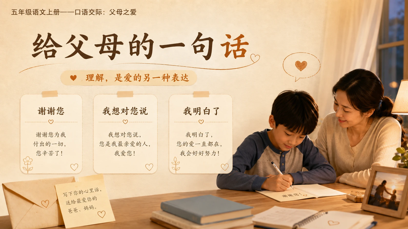 小学六年制统编教材系列课件——五年级语文上册：口语交际：父母之爱 - 预览图15