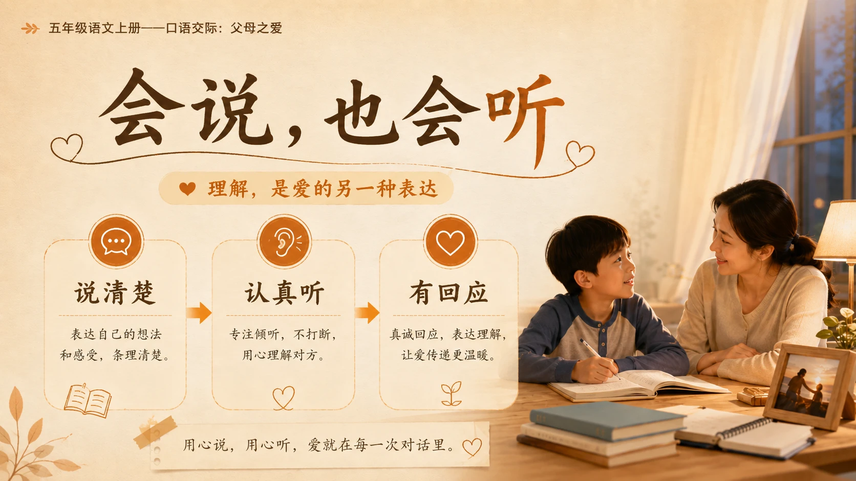 小学六年制统编教材系列课件——五年级语文上册：口语交际：父母之爱 - 预览图16
