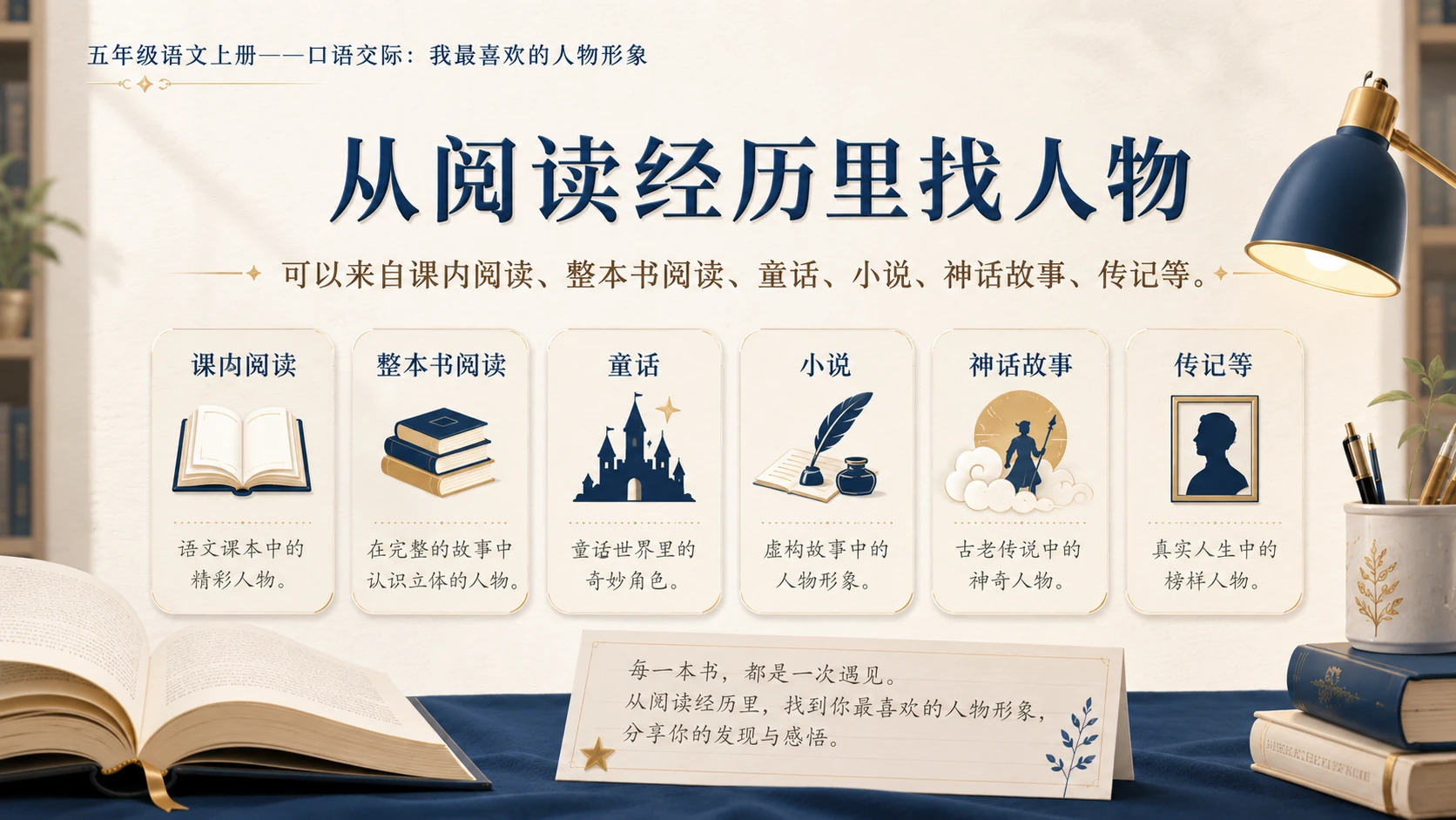 小学六年制统编教材系列课件——五年级语文上册：我最喜欢的人物形象 - 预览图3