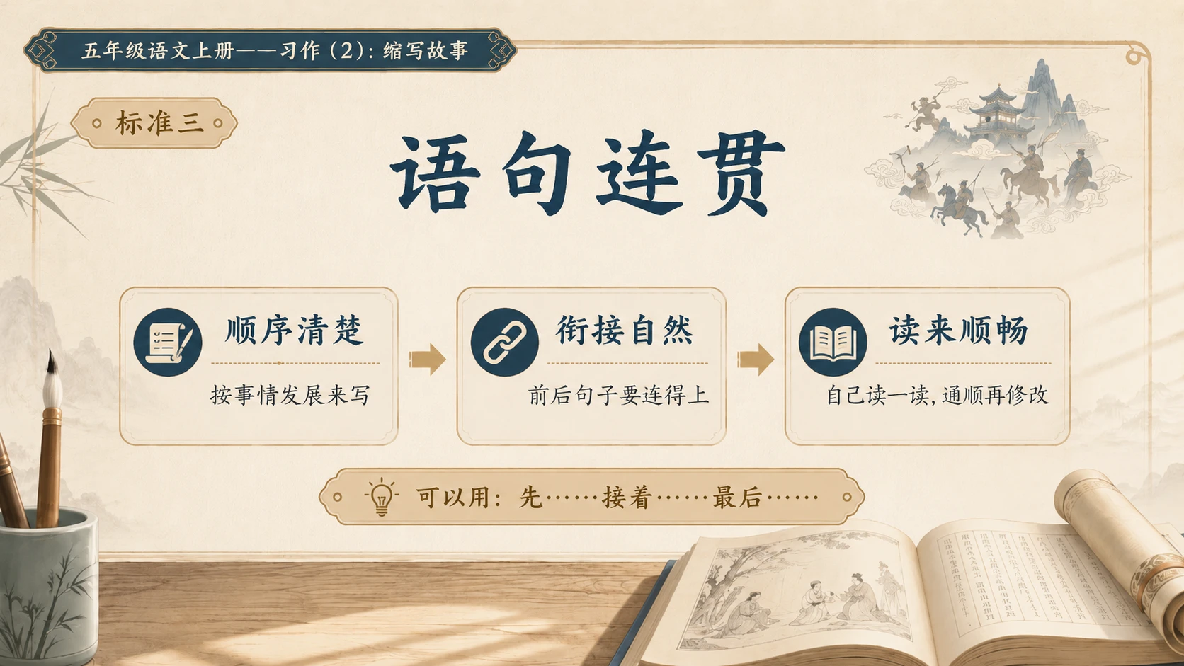 小学六年制统编教材系列课件——五年级语文上册：习作：缩写故事（2） - 预览图6